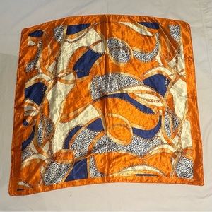 Silk Blend Abstract Print Scarf
